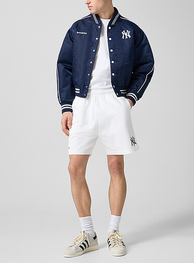 Sporty & Rich: Le short jersey Yankees Blanc pour homme