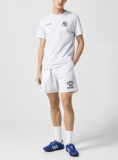 Sporty & Rich Grey Pleated jersey shorts for men