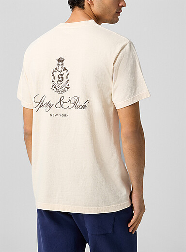 Sporty & Rich Off White Signature T-shirt for men