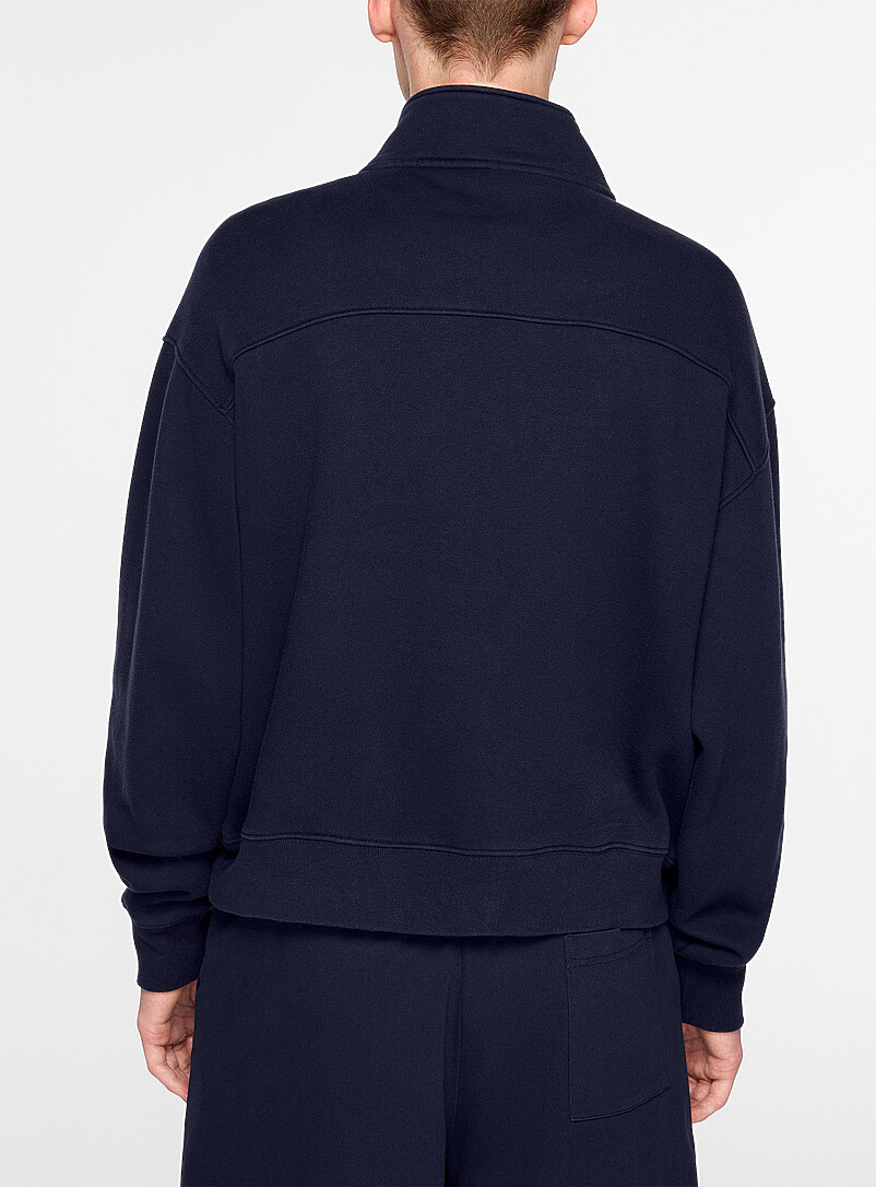 Embroidered patch zip-collar sweatshirt product image 3