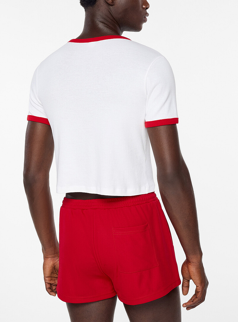 California contrasting trim cropped T-shirt product image 3
