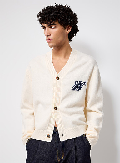 Le cardigan &eacute;court&eacute; tricot poilu