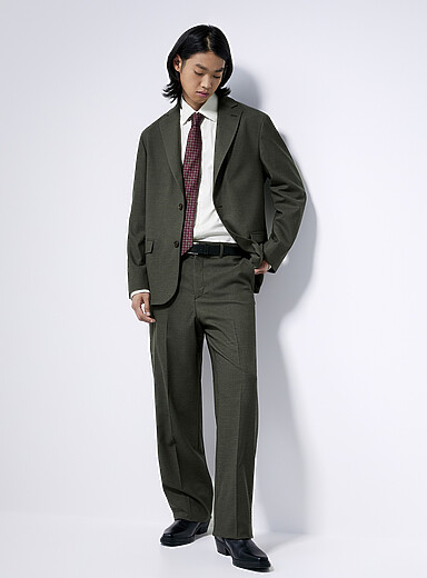 Two-tone thread pant Wool-blend fabric by Marlane <b>Relaxed fit</b>