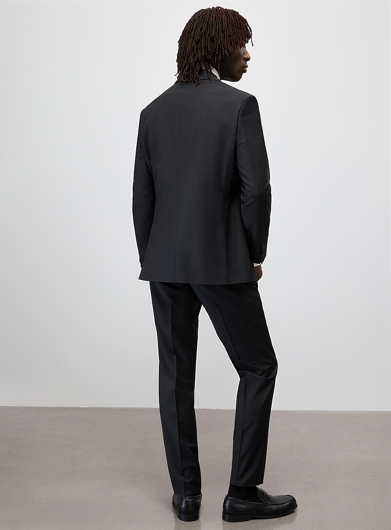 Le 31: Le complet pure laine Tissu de laine sign&eacute; Paulo de Oliveira <b>Coupe London - Semi-ajust&eacute;e</b> Sable pour homme