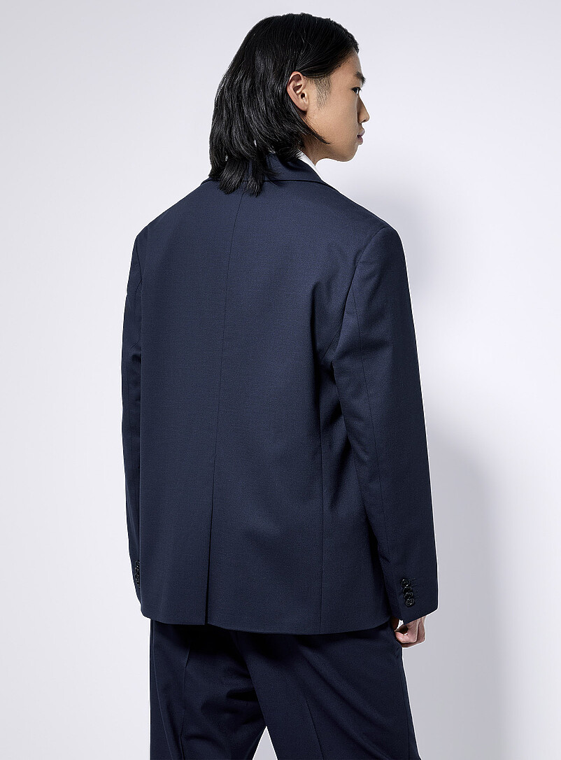 Stretch piqué suit jacket Wool-blend fabric by Marlane Paris fit - Relaxed product image 3