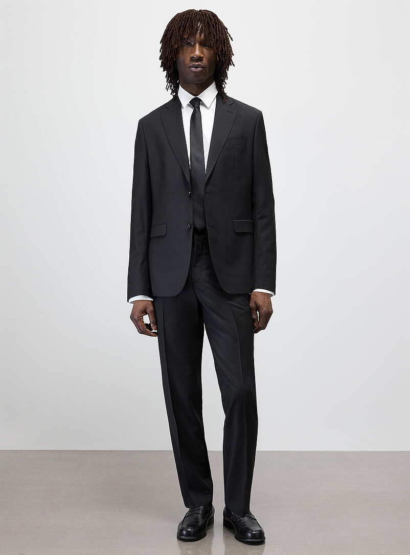 Pure Wool Suit Wool Weave By Paulo De Oliveira London Fit - Semi-Slim