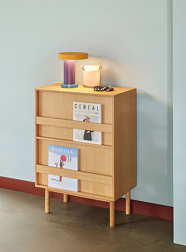 Forma natural wood cabinet