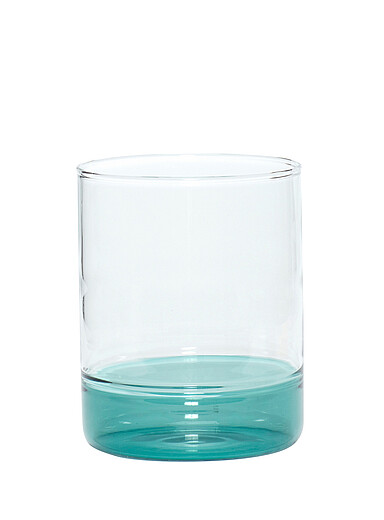 H&uuml;bsch Teal Kiosk coloured base glasses Set of 2