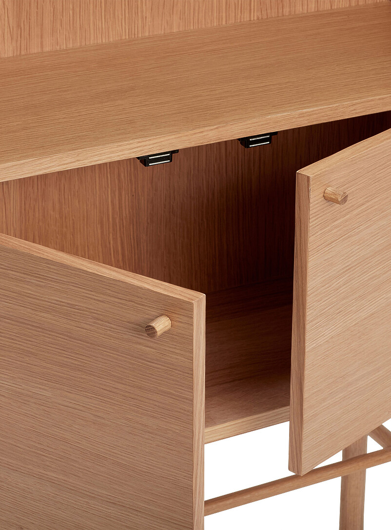 Archive natural wood shelf unit product image 3