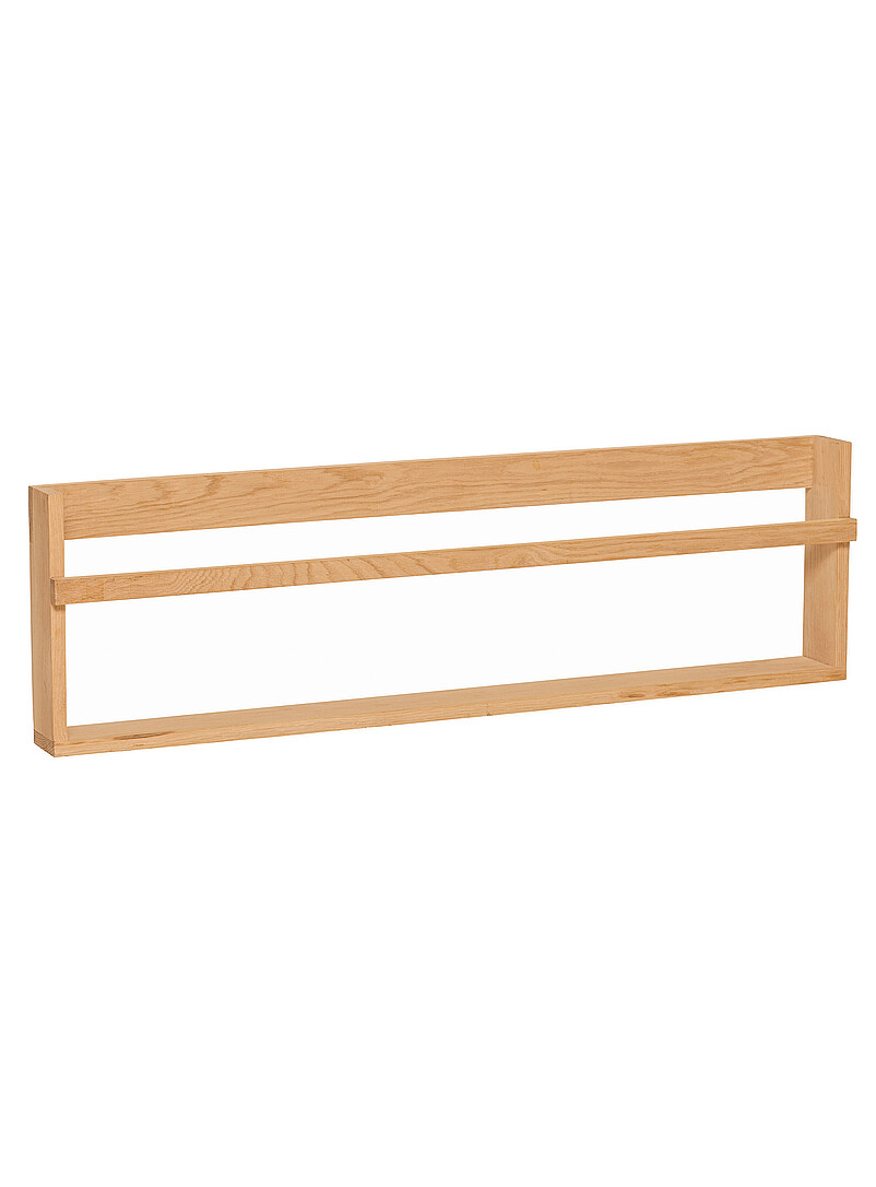 Display natural wood wall shelf product image 3
