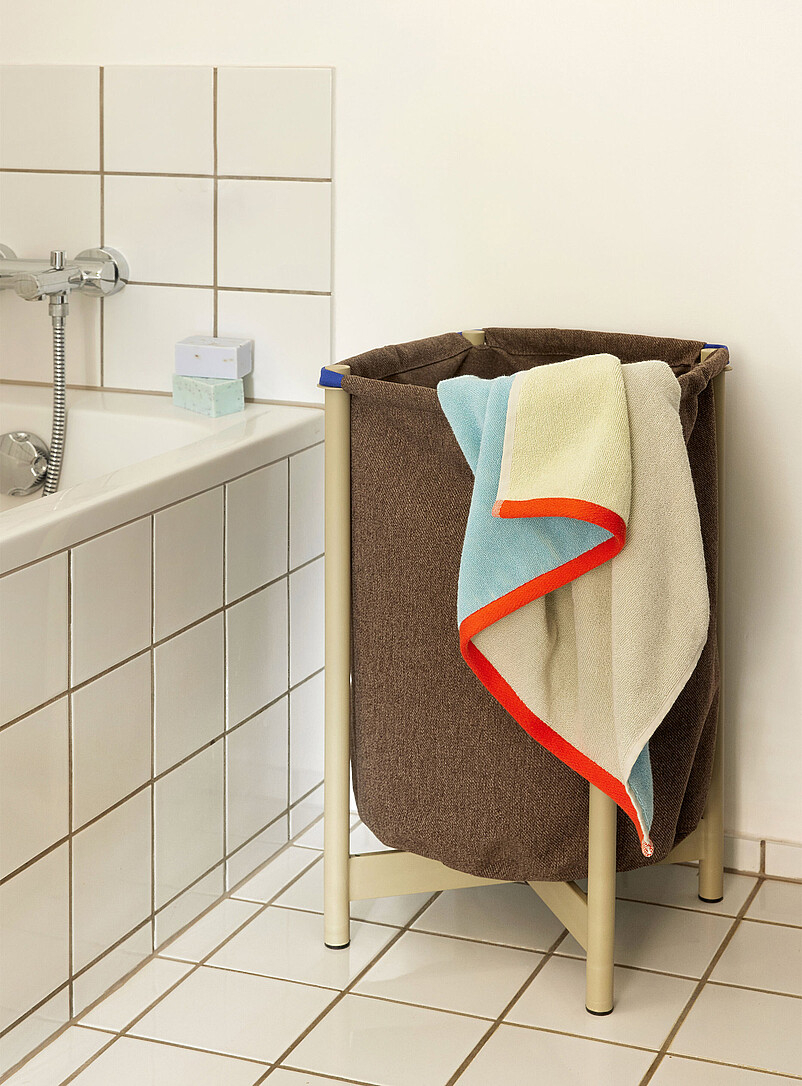 Large colour block contrasting trim towels Pack of 2 product image (primary)