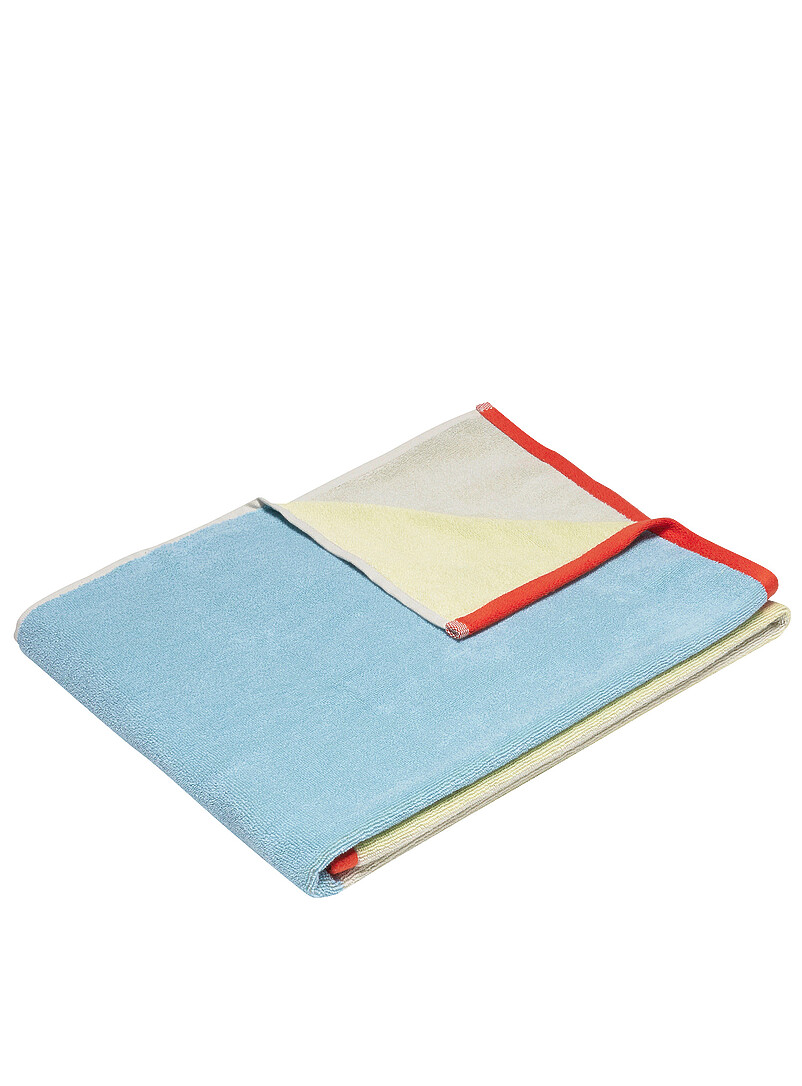 Large colour block contrasting trim towels Pack of 2 product image 3