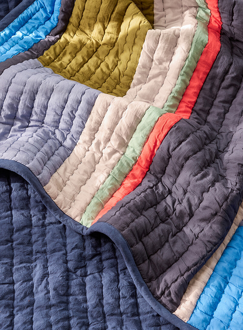 Pavilion colour blocks quilted blanket product image 2