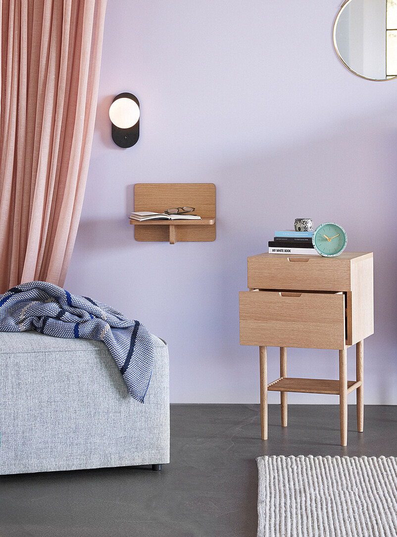 Less natural wood wall shelf product image 2