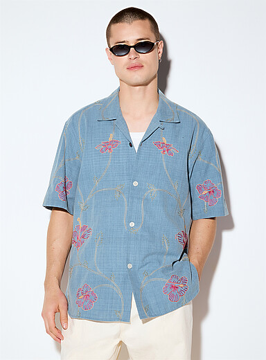 La chemise broderies florales Ronen <b>Coupe relaxe</b>