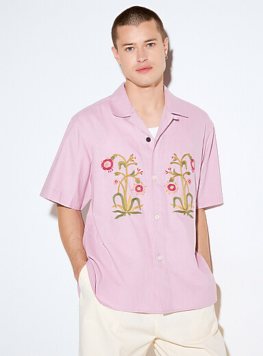 La chemise broderie bouquet floral Ronen <b>Coupe relaxe</b>
