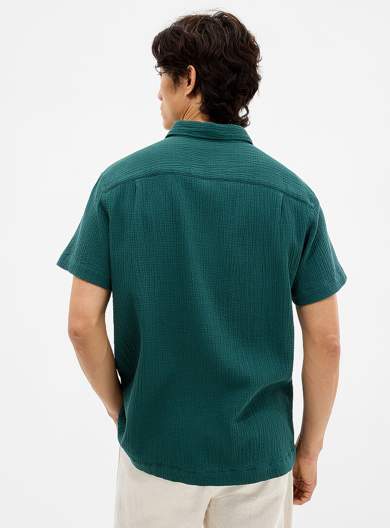 Rodd & Gunn Green Cotton gauze shirt for men