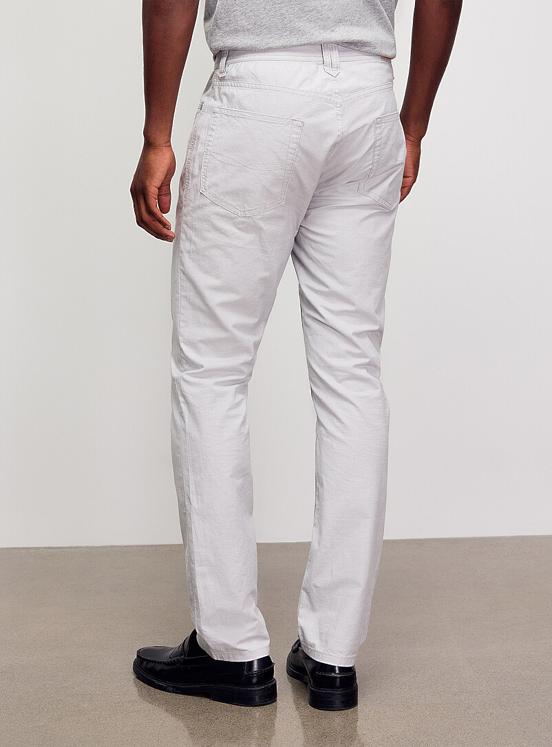 Rodd & Gunn Ivory/Cream Beige Semi-plain 5-pocket pant <b>Straight fit</b> for men