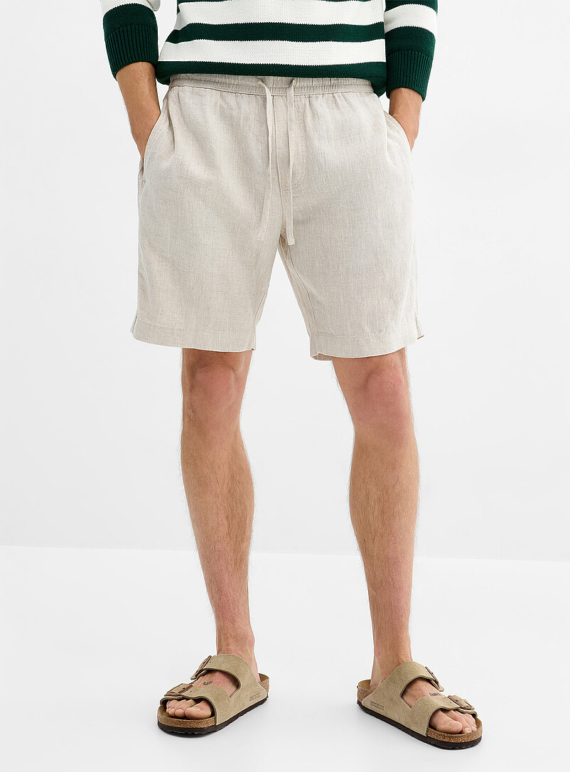 Rodd & Gunn Sand 100% linen elastic-waist Bermudas for men