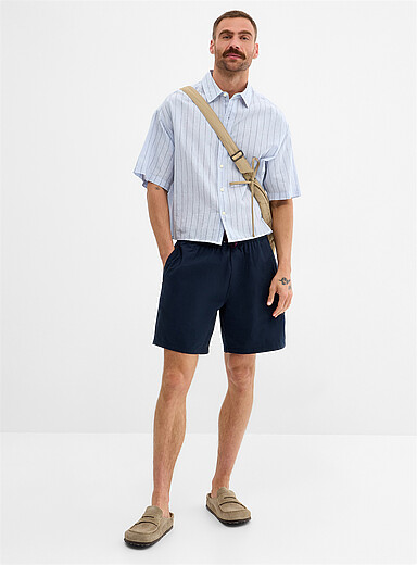 Woven fabric short