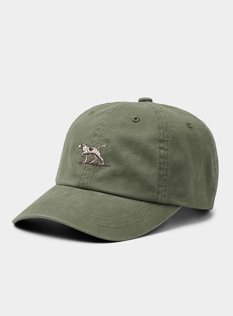 Embroidered dog logo 100% cotton cap product image (primary)