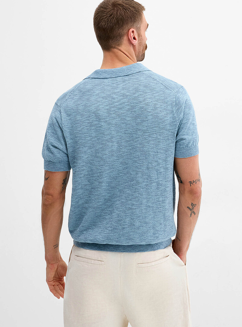 Linen knit Johnny-collar sweater product image 2