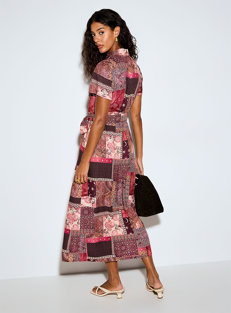 Ic&ocirc;ne Ivory  Supple belted maxi shirtdress for women