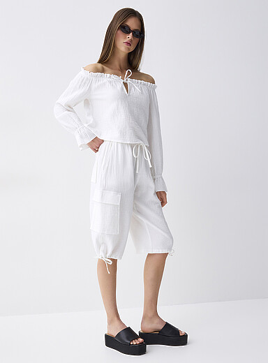 Le bermuda cargo gaze coton bio