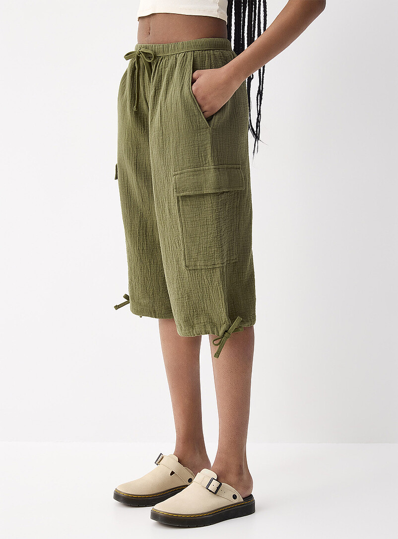 Twik Baby Blue Organic cotton gauze Bermuda short for women