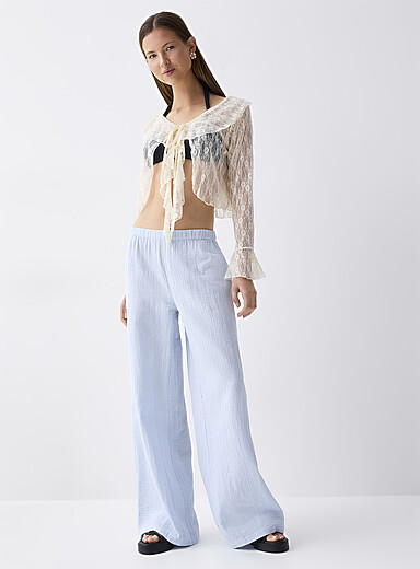 Le pantalon large gaze coton bio