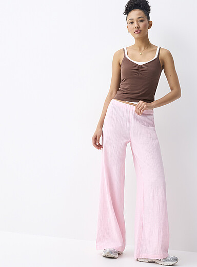 Le pantalon large gaze coton bio