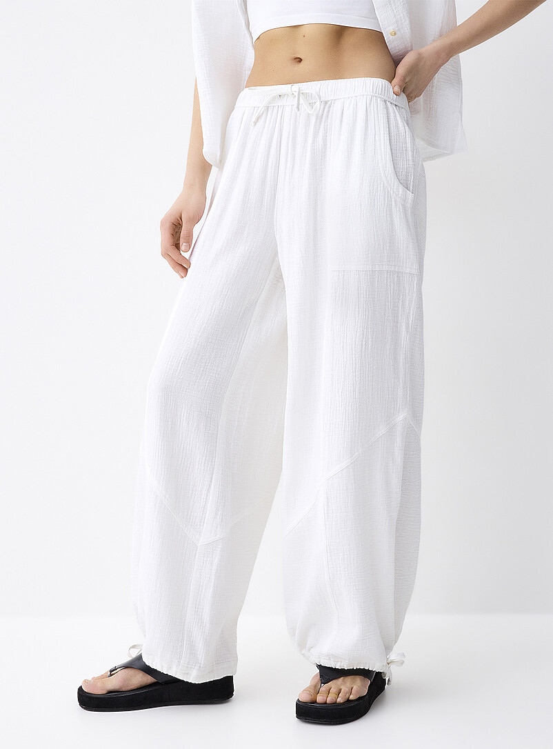 Twik: Le jogger ample gaze coton bio Rayures pour femme
