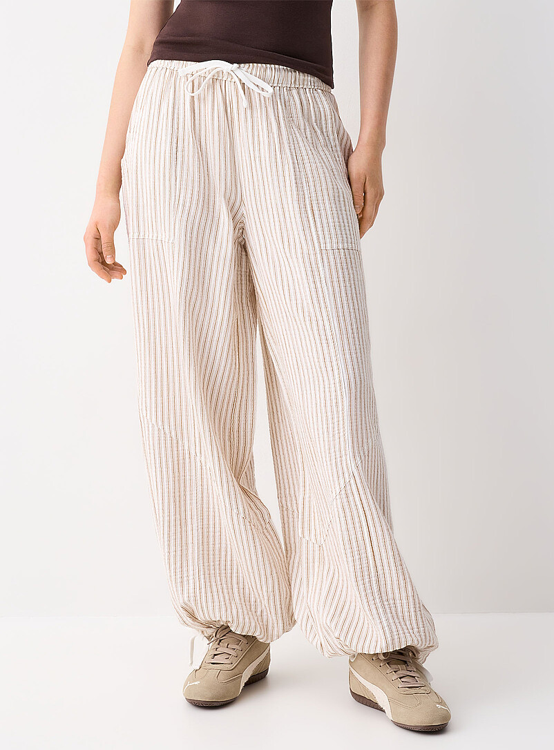 Twik: Le jogger ample gaze coton bio Rayures pour femme