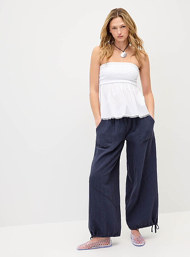 Le jogger ample gaze coton bio