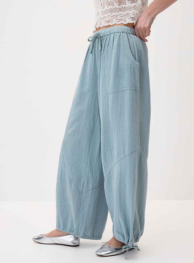 Twik: Le jogger ample gaze coton bio Rayures pour femme