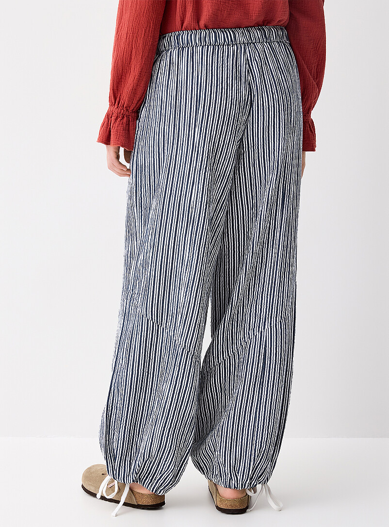 Twik: Le jogger ample gaze coton bio Rayures pour femme