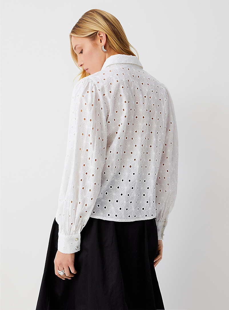 Puff-sleeve broderie anglaise shirt product image 2