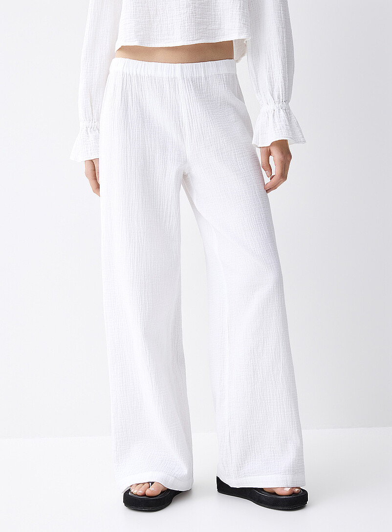 Wide-leg organic cotton gauze pant product image 2