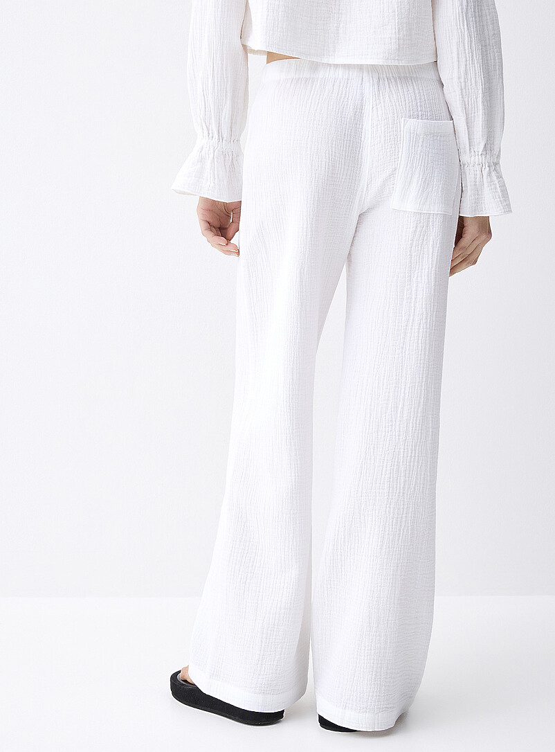 Wide-leg organic cotton gauze pant product image 3