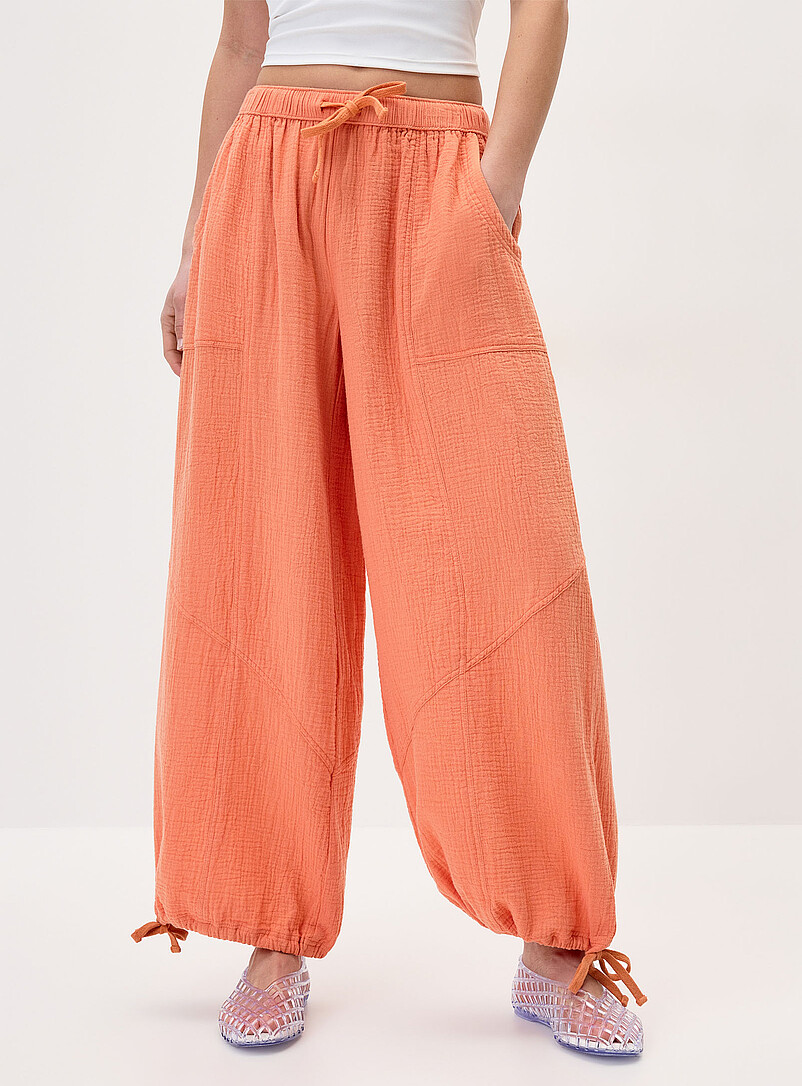 Loose organic cotton gauze jogger product image 2