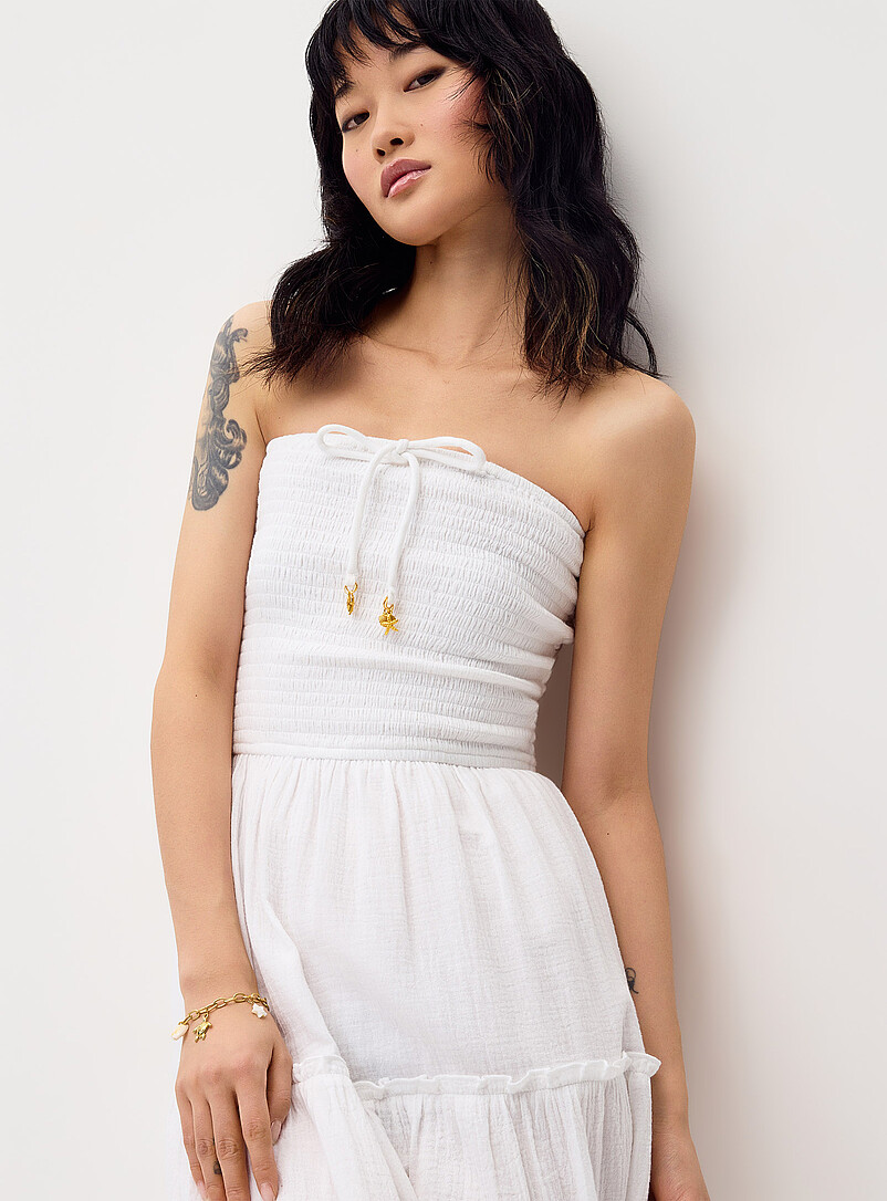 Organic cotton gauze tiered tube dress product image 2