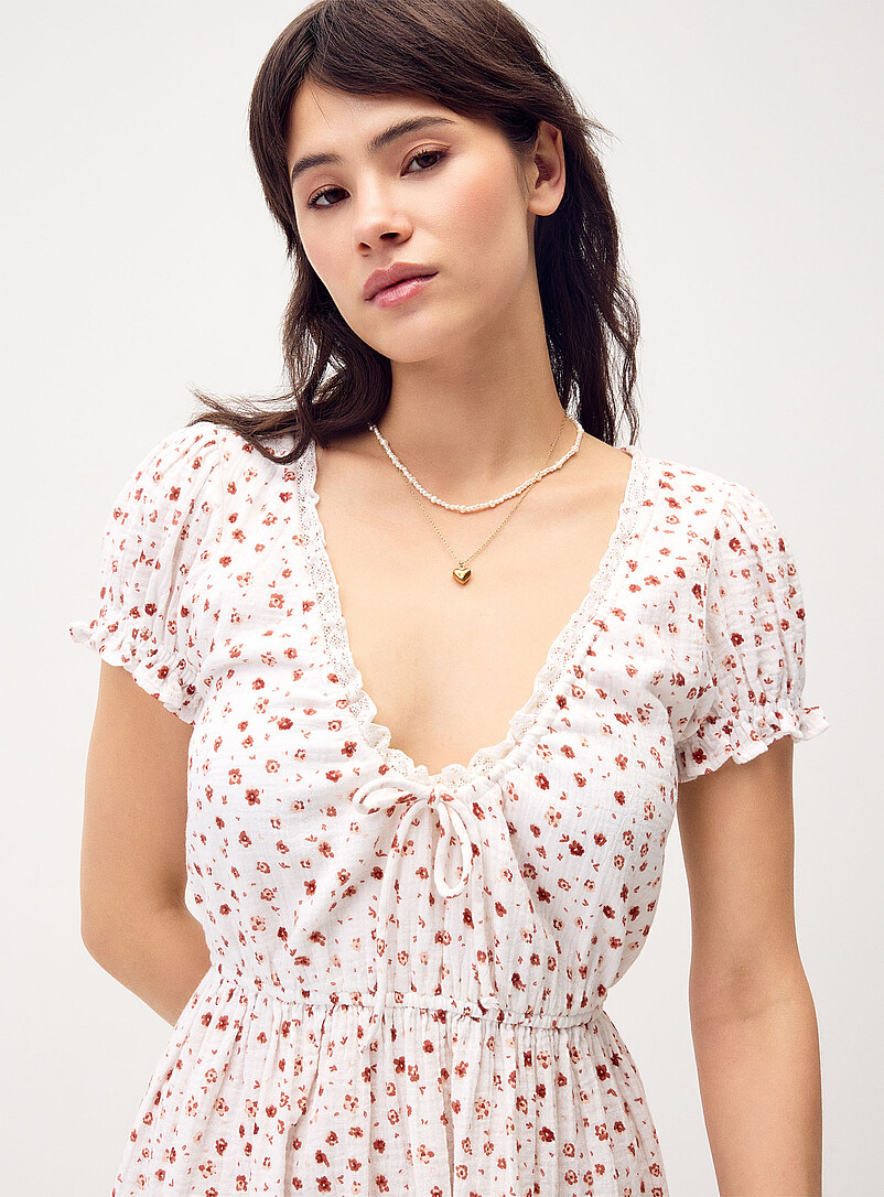 Organic cotton gauze tiered dress product image 2