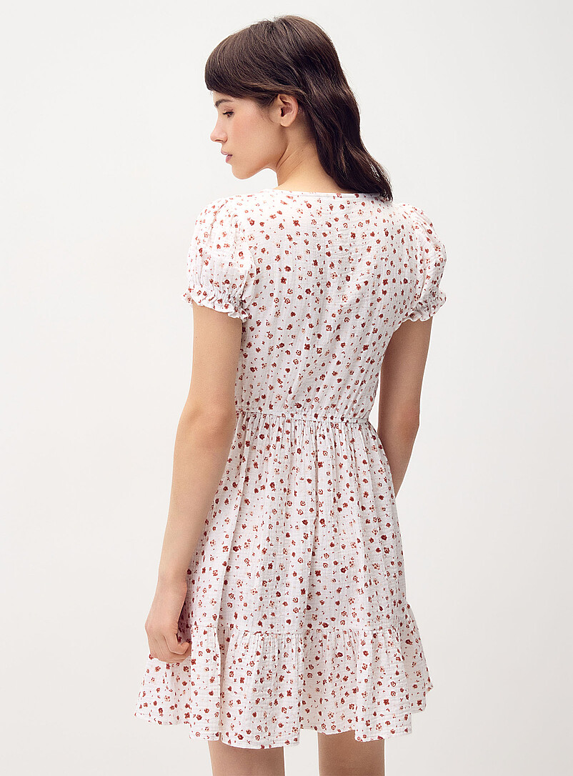 Organic cotton gauze tiered dress product image 3
