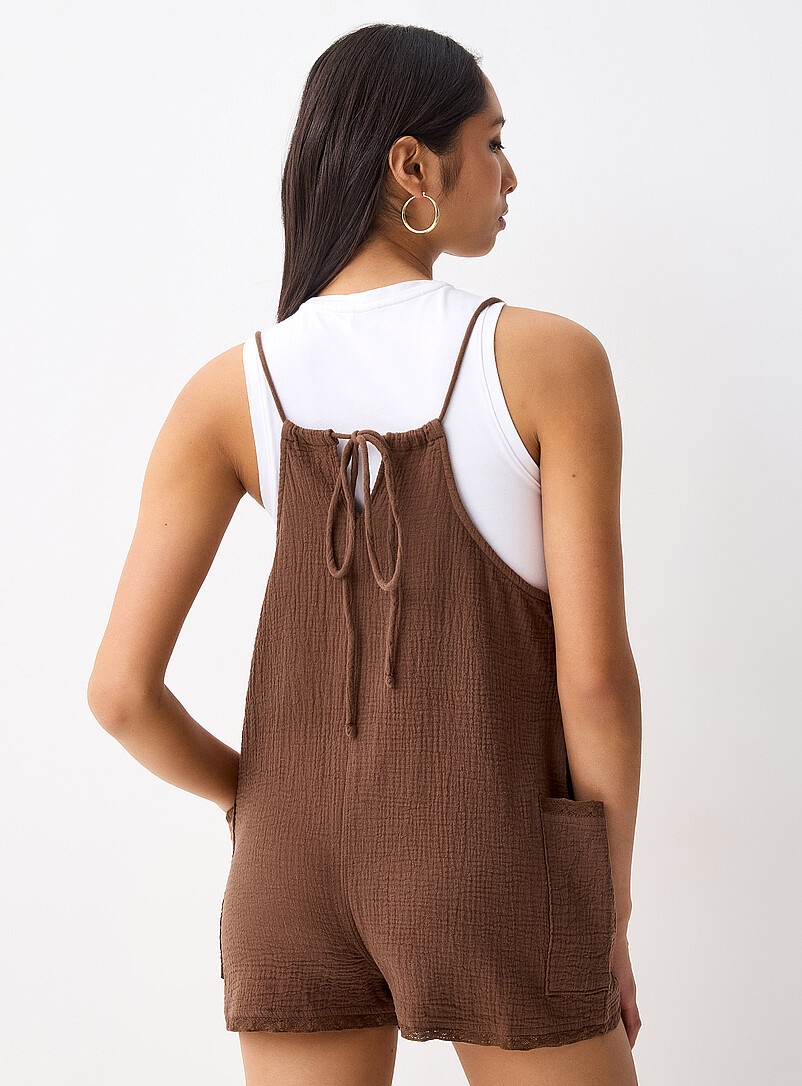 Organic cotton gauze romper product image 3