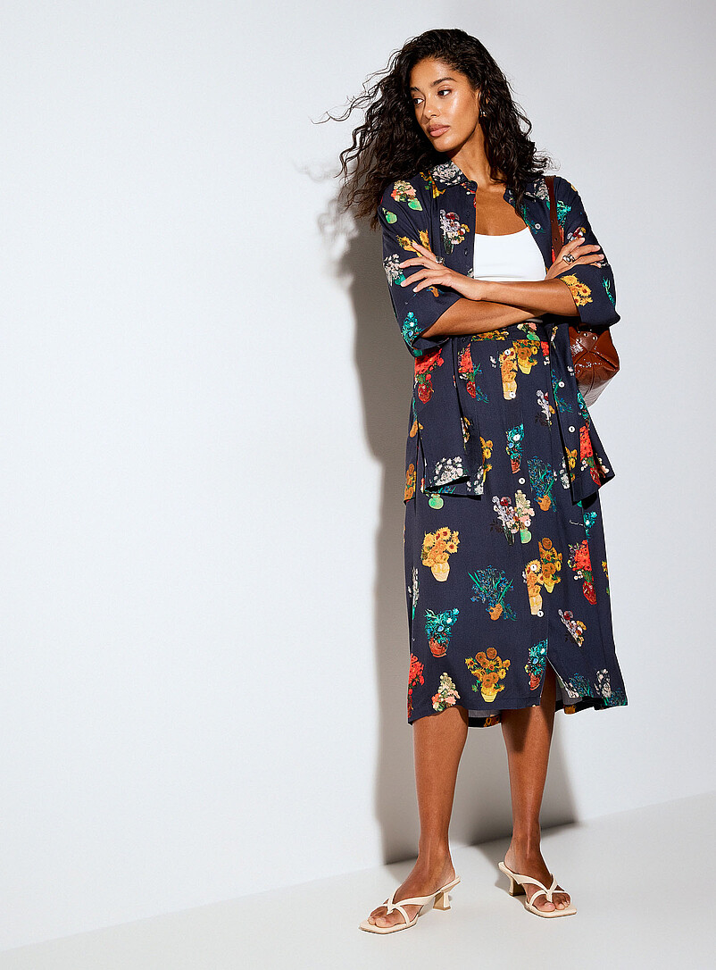 Loose elongated printed blouse product image 3