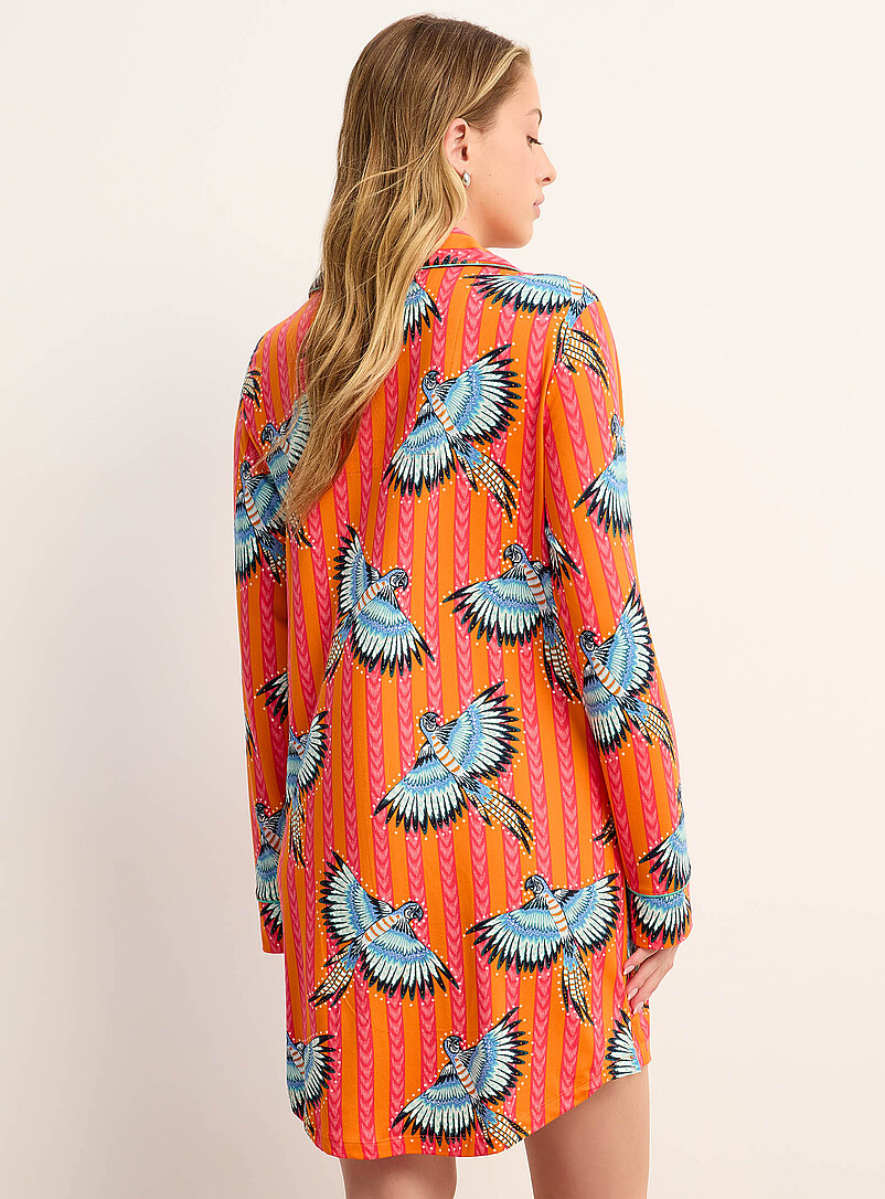Stripes and parrots piped nightshirt product image 2