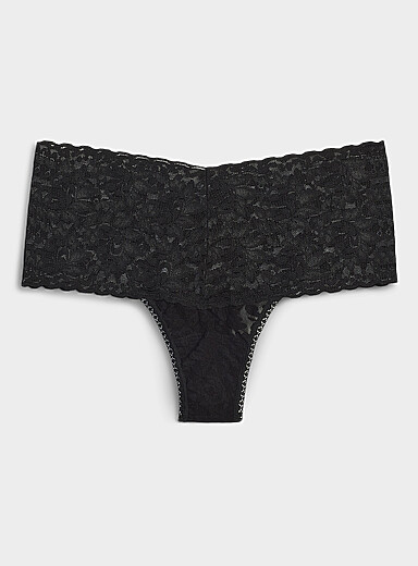Le tanga taille haute dentelle extensible Nylon