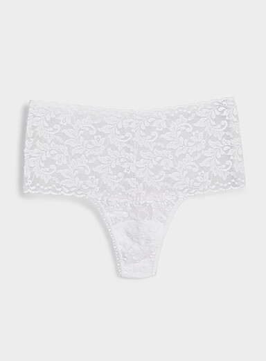 Le tanga taille haute dentelle extensible Nylon
