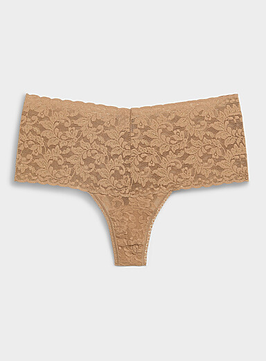 Le tanga taille haute dentelle extensible Nylon