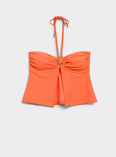 Sun halter open tankini